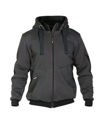 Dassy Hybridjacke Kapuzenpullover (1-St) Dunkelgrau/Grau/Dunkelblau