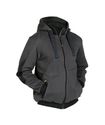 Dassy Hybridjacke Kapuzenpullover (1-St) Dunkelgrau/Grau/Dunkelblau