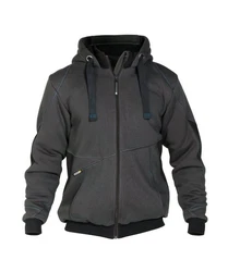 Dassy Hybridjacke Kapuzenpullover (1-St) Dunkelgrau/Grau/Dunkelblau