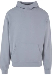 URBAN CLASSICS Kapuzensweatshirt High Neck Hoody Grau/Blau/Hellgrau