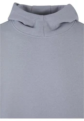 URBAN CLASSICS Kapuzensweatshirt High Neck Hoody Grau/Blau/Hellgrau
