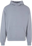 URBAN CLASSICS Kapuzensweatshirt High Neck Hoody Grau/Blau/Hellgrau