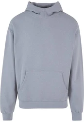 URBAN CLASSICS Kapuzensweatshirt High Neck Hoody Grau/Blau/Hellgrau