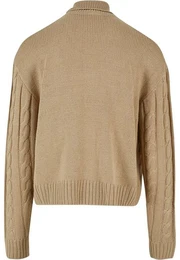 Rundhalspullover Herren Boxy Roll Neck Sweater (1-tlg)