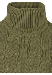 URBAN CLASSICS Rundhalspullover Boxy Roll Neck Sweater Dunkelgrün