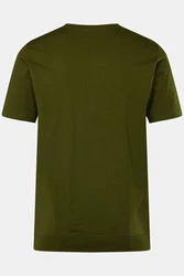 JP1880 T-Shirt Henley Bauchfit Rundhals Dunkelgrün