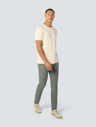 No Excess T-Shirt mit Logostickerei Khaki/Creme/Beige