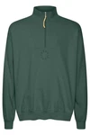 !Solid Sweatshirt Troyer mit Logo Dunkelgrün/Grün