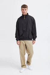 !Solid Sweatshirt Troyer mit Logo Schwarz