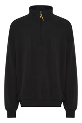 !Solid Sweatshirt Troyer mit Logo Schwarz