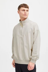 !Solid Sweatshirt Troyer mit Logo Khaki/Braun/Beige