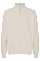 !Solid Sweatshirt Troyer mit Logo Khaki/Braun/Beige