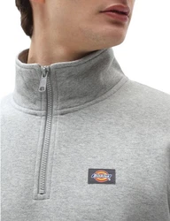 Dickies Sweatpulli Oakport Quarter Zip grau-meliert