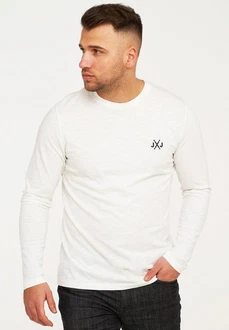 Jack & Jones Langarmshirt JCORISE INFINITY TEE LS CREW NECK Weiß/Creme/Khaki Jack & Jones Langarmshirt JCORISE INFINITY TEE LS CREW NECK Weiß/Creme/Khaki