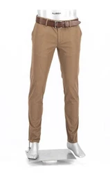 Alberto Chinohose Chino ROB Businesshose Cotton Slim Fit Khaki/Beige