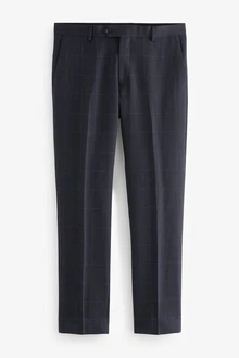 Next Slim Fit Anzughose mit Prince-of-Wales-Karo Dunkelblau/Grau/Hellblau/Blau/Dunkelgrau