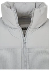 URBAN CLASSICS Jerseyweste Cord Vest Grau/Hellgrau