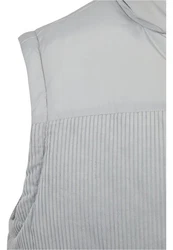 URBAN CLASSICS Jerseyweste Cord Vest Grau/Hellgrau