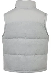 URBAN CLASSICS Jerseyweste Cord Vest Grau/Hellgrau