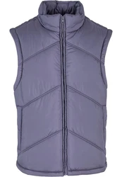 URBAN CLASSICS Steppweste Arrow Puffer Vest Lila/Grau/Dunkelblau