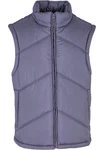 URBAN CLASSICS Steppweste Arrow Puffer Vest Lila/Grau/Dunkelblau