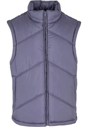 URBAN CLASSICS Steppweste Arrow Puffer Vest Lila/Grau/Dunkelblau