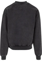 URBAN CLASSICS Rundhalspullover Crew Dunkelgrau/Schwarz/Grau/Dunkelblau
