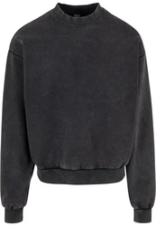 URBAN CLASSICS Rundhalspullover Crew Dunkelgrau/Schwarz/Grau/Dunkelblau