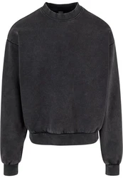 URBAN CLASSICS Rundhalspullover Crew Dunkelgrau/Schwarz/Grau/Dunkelblau