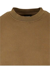 URBAN CLASSICS Rundhalspullover Crew Khaki/Braun/Beige