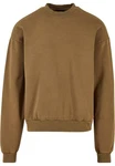URBAN CLASSICS Rundhalspullover Crew Khaki/Braun/Beige