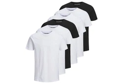 Jack & Jones T-Shirt JJEORGANIC BASIC TEE Weiß/Dunkelblau/Schwarz