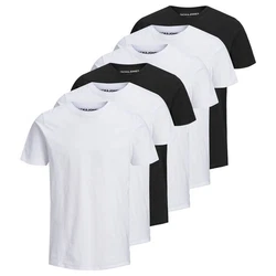 Jack & Jones T-Shirt JJEORGANIC BASIC TEE Weiß/Dunkelblau/Schwarz