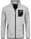 Geographical Norway Fleecejacke Herren Polar Sweat Grau/Hellgrau