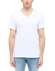 MUSTANG T-Shirt ALLEN 2er PACK mit Rundhalsausschnitt weiß