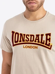Lonsdale T-Shirt Classic Khaki/Beige/Weiß/Rot
