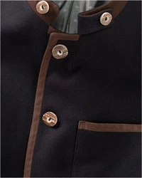 Lodenfrey Janker S. Gampern Hellblau/Dunkelrot/Dunkelblau/Braun/Bordeaux
