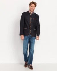 Lodenfrey Janker S. Gampern Hellblau/Dunkelrot/Dunkelblau/Braun/Bordeaux