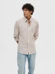 SELECTED HOMME Hemd beigemeliert