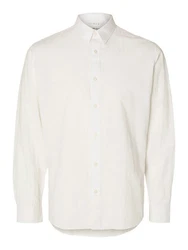 SELECTED HOMME Hemd Weiß/Khaki