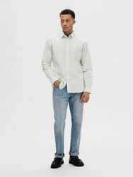 SELECTED HOMME Hemd Hellblau/Khaki/Weiß