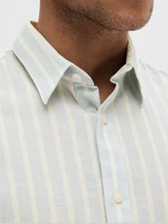 SELECTED HOMME Hemd Hellblau/Khaki/Weiß