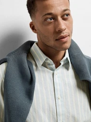 SELECTED HOMME Hemd Hellblau/Khaki/Weiß