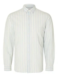 SELECTED HOMME Hemd Hellblau/Khaki/Weiß