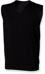 Henbury Sweatshirt Herren ärmelloser V-Ausschnitt Pullover 