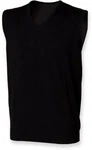 Henbury Sweatshirt Herren ärmelloser V-Ausschnitt Pullover 