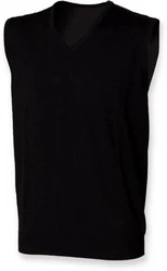 Henbury Sweatshirt Herren ärmelloser V-Ausschnitt Pullover 