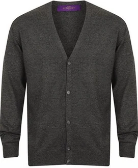 Henbury V Button Cardigan