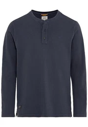 T-Shirt Henley 1/1Arm, Night Blue