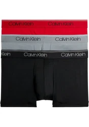 Calvin Klein Underwear Trunk LOW RISE TRUNK 3PK mit Logo-Elastikbund grau/rot/schwarz